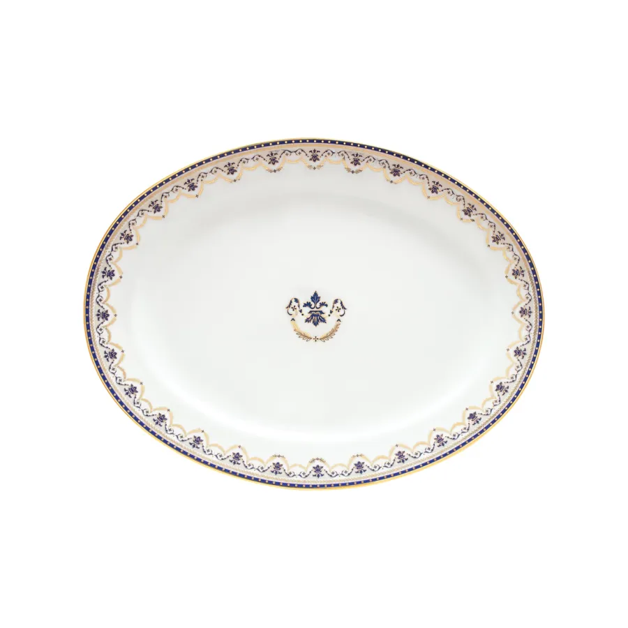 obrazek 1 Zjawiskowy talerz owalny Mozart z porcelany