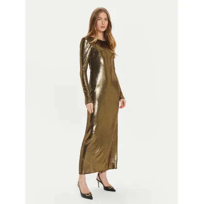 Zdjęcie TWINSET Sukienka koktajlowa 242TT2360 Złoty Slim Fit
