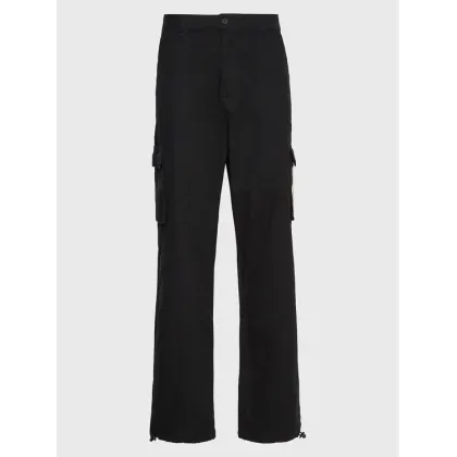 Zdjęcie Karl Kani Spodnie materiałowe Rubber Signature 6002507 Czarny Relaxed Fit