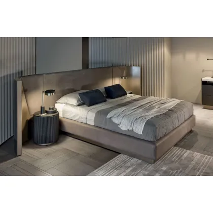 Zdjęcie Designerskie łóżko do sypialni w stylu minimalistycznym