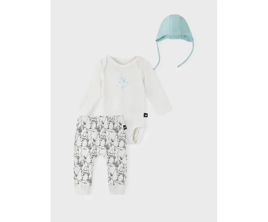 obrazek 1 Reima Komplet body i spodnie MOOMIN Dyrbaraste 5200067A Biały Regular Fit