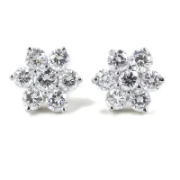 Picture Stylish Stella earrings in white gold with diamonds
