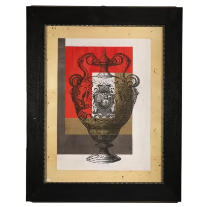 Picture Hand-retouched print of a vase H.103xL.83xP.5 cm