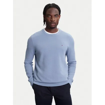 Zdjęcie Tommy Hilfiger Sweter Essential MW0MW36347 Błękitny Regular Fit