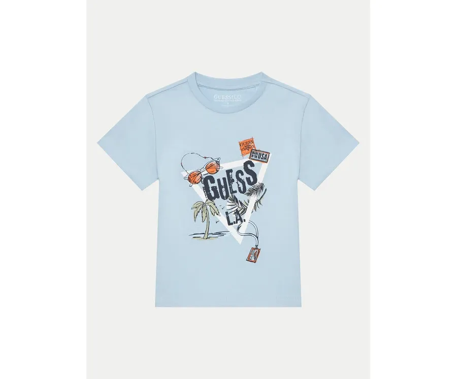 obrazek 1 Guess T-Shirt N5GI05 K8HM4 Niebieski Regular Fit