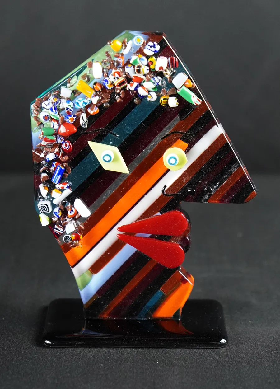 obrazek 1 Ekskluzywna abstrakcyjna rzeźba pop-art Picasso w szkle Murano