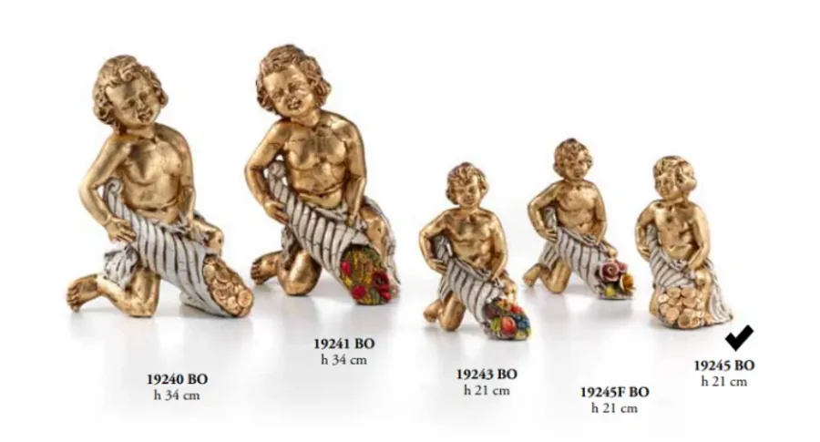 obrazek 1 Klasyczny mały aniołek i róg obfitości z monetami - Valle d'oro Patchi