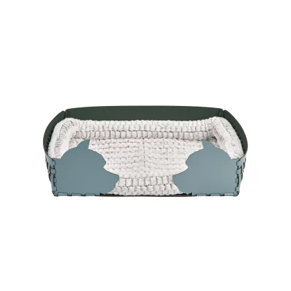 Zdjęcie Designerskie legowisko dla psa 60x42xH15 cm w jasnobłękitnym pastelowym kolorze