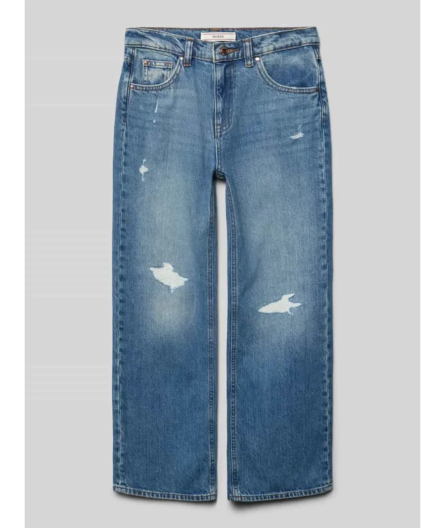 obrazek 1 Jeansy o kroju regular fit z efektem znoszenia