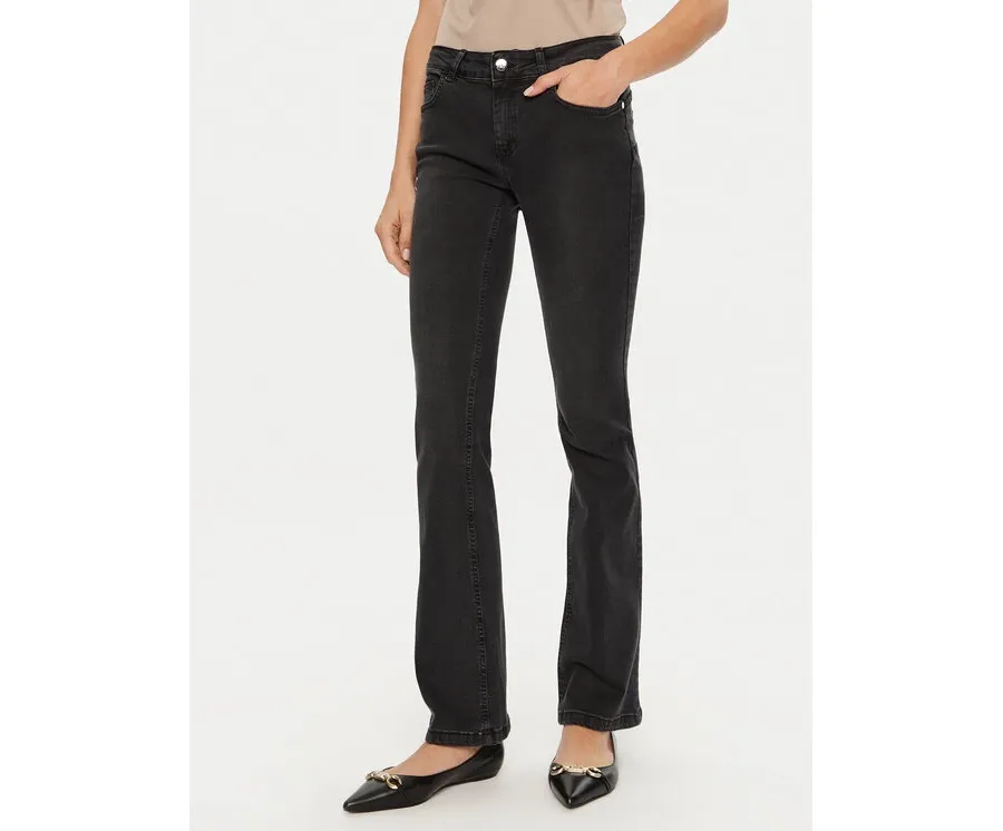 obrazek 1 Rinascimento Jeansy CFC0120190003 Czarny Flare Fit