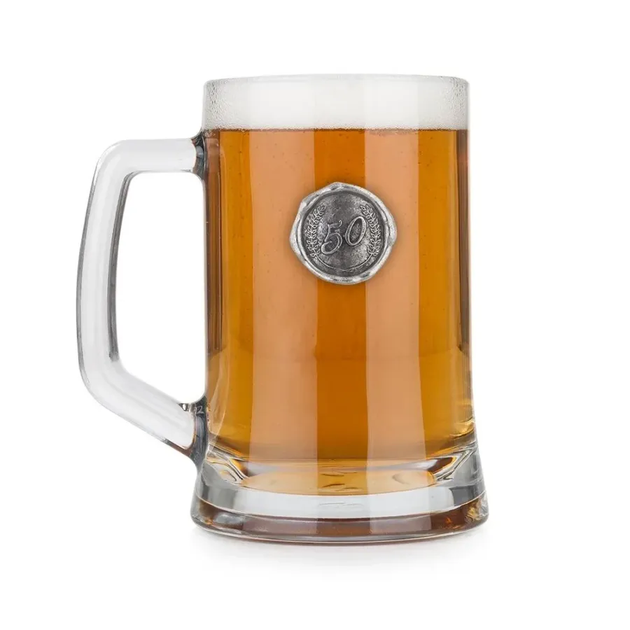 obrazek 1 Stylowy kufel z monogramem z liczbą 50 urodzin – prezent urodzinowy