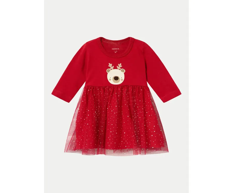 obrazek 1 NAME IT Sukienka codzienna 13234546 Czerwony Regular Fit