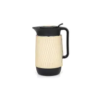 Zdjęcie Piękny dzbanek termiczny wzbogacony o zdejmowaną skórzaną pokrywę