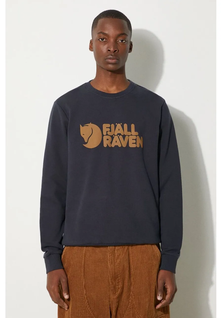 obrazek 1 Fjallraven bluza bawełniana Logo Sweater męska kolor granatowy  F84142