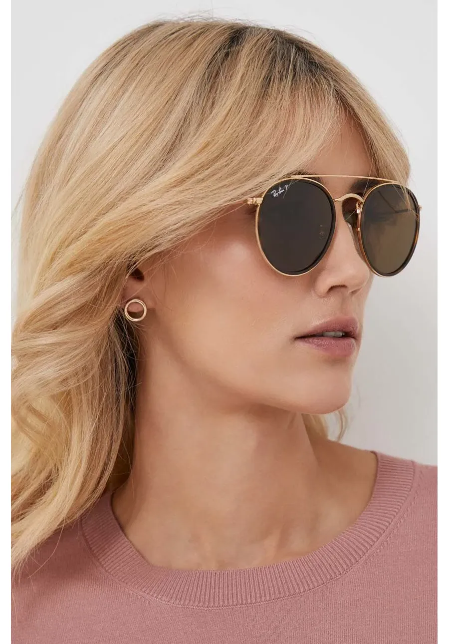obrazek 1 Ray-Ban okulary przeciwsłoneczne damskie kolor brązowy 0RB3647N