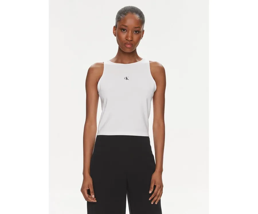 obrazek 1 Calvin Klein Jeans Top Archival J20J223107 Biały Slim Fit