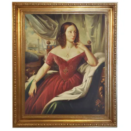 Zdjęcie Piękny obraz, portret weneckiej szlachcianki – olej na płótnie Giovanni Santaniello