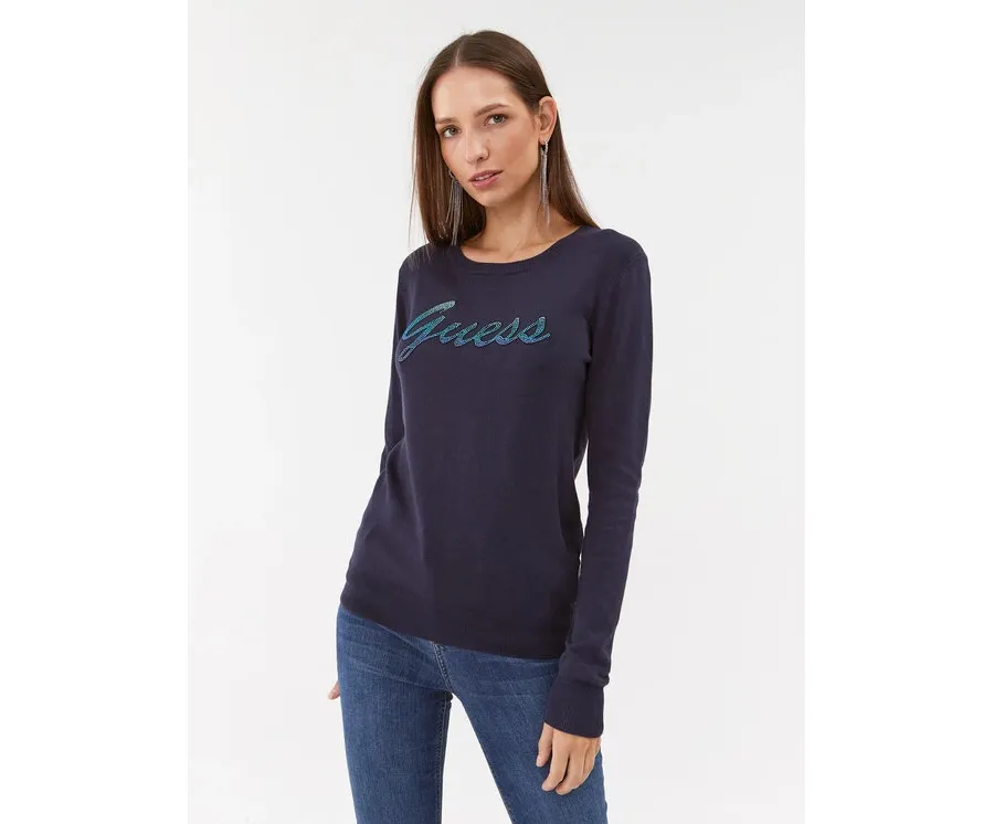 obrazek 1 Guess Sweter W3BR22 Z2NQ2 Granatowy Slim Fit