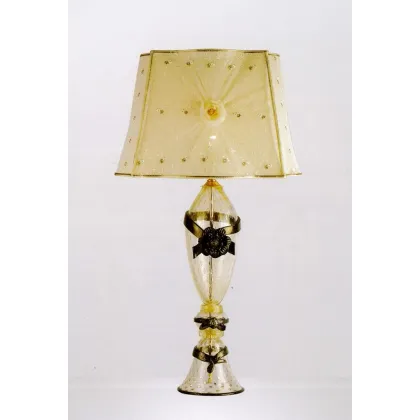 Zdjęcie Wystawna lampka biurowa wykonana ze szkła