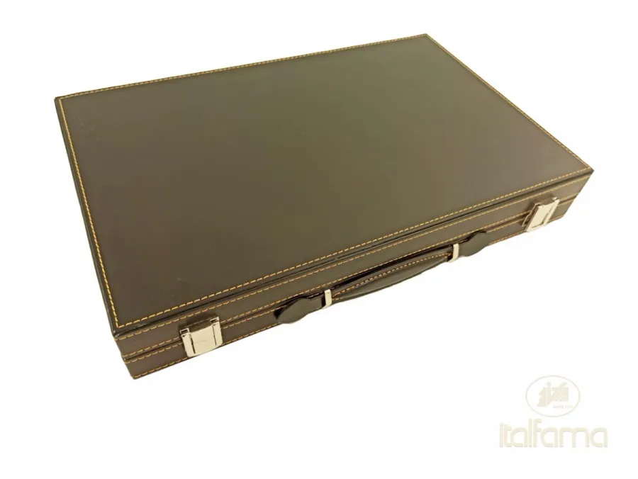 obrazek 10 Gra backgammon czarno-brązowa cm 37x24