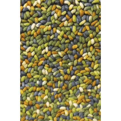 Picture Unconventional green loop carpet - STONE 18807