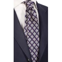 Picture Beautiful, navy blue tie with a blue and white pattern