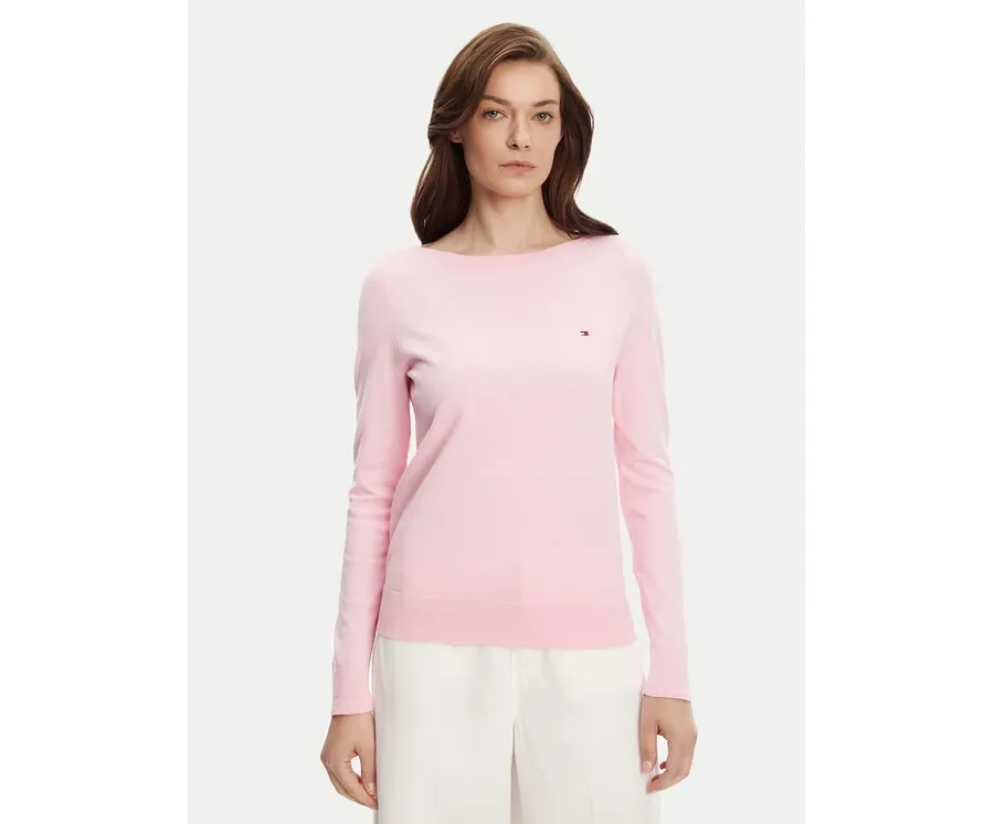 obrazek 1 Tommy Hilfiger Sweter WW0WW40099 Różowy Regular Fit