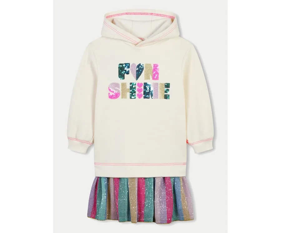 obrazek 1 Billieblush Sukienka dzianinowa U20502 Beżowy Loose Fit