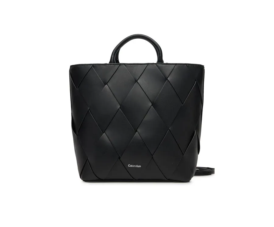 obrazek 1 Calvin Klein Torebka Ck Woven Medium Tote K60K613176 Czarny