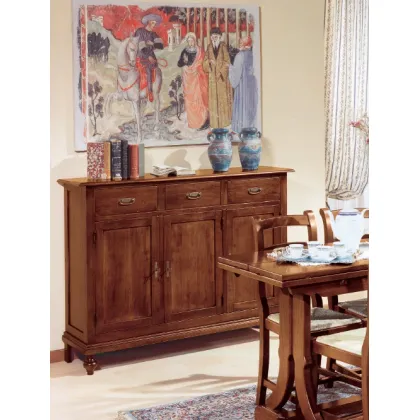 Zdjęcie Włoski kredens 3 drzwi, 3 szuflady, 1 półka wewnętrzna - Fratelli Mirandola