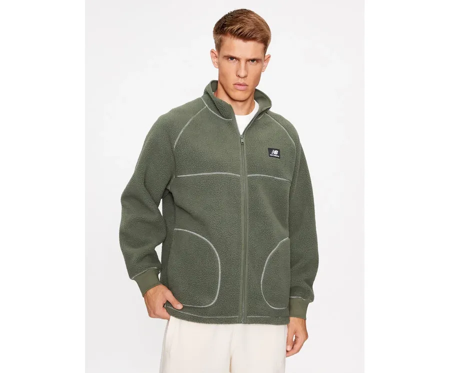 obrazek 1 New Balance Polar Athletics Polar Fleece Full Zip MJ33503 Zielony Regular Fit
