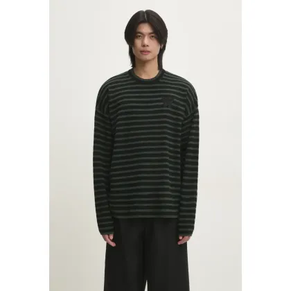 Zdjęcie Wood Wood sweter wełniany Tya Striped Oversized Jumper męski kolor zielony 10315502.4159