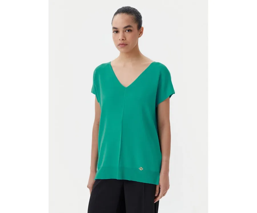 obrazek 1 Luisa Spagnoli Sweter Caracalla 58686 Zielony Regular Fit