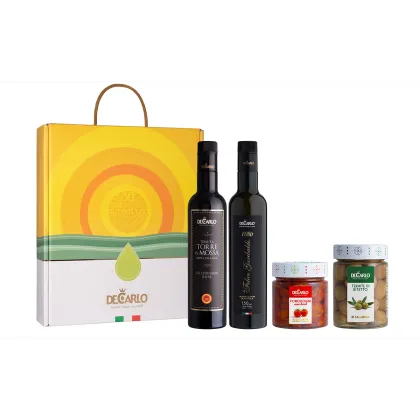 Zdjęcie Wyjątkowy zestaw upominkowy - 2x oliwa z oliwek, suszone pomidory i oliwki