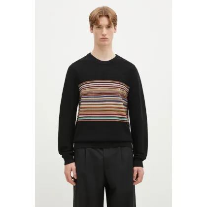 Zdjęcie Paul Smith sweter wełniany męski kolor czarny lekki M1R-253Z-P02589