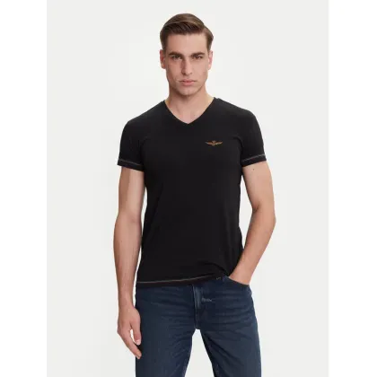 Zdjęcie Aeronautica Militare T-Shirt AM1UTI004 Czarny Regular Fit