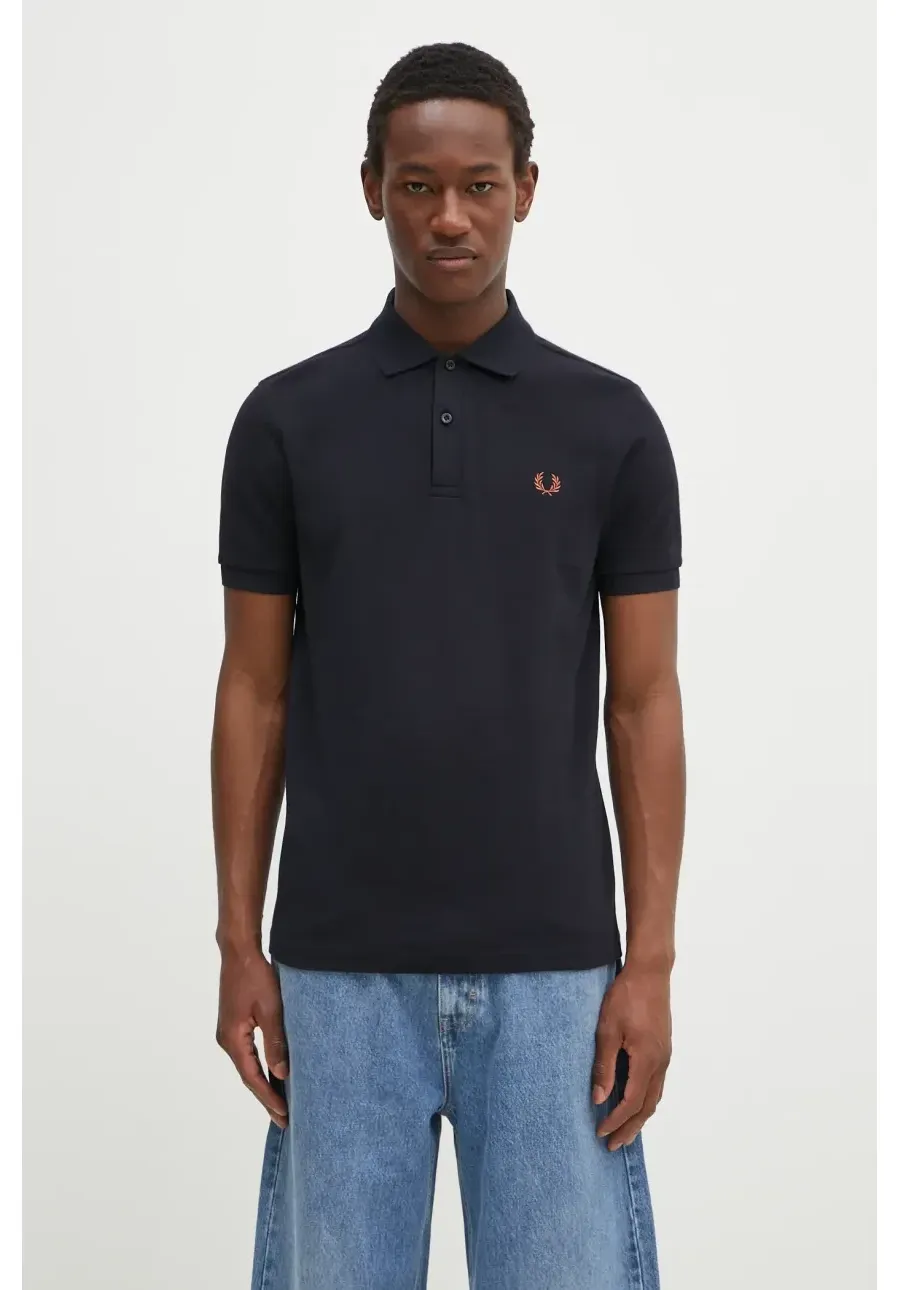 obrazek 1 Fred Perry polo bawełniane męski kolor granatowy gładki M6000.Y31