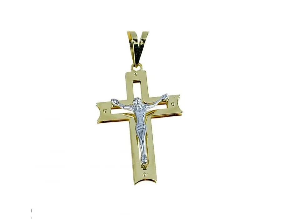 obrazek 1 Genialny męski krzyż z włoch 25x20mm