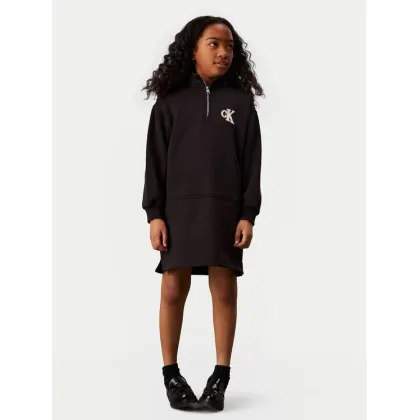 Zdjęcie Calvin Klein Jeans Sukienka dzianinowa Teddy Monogram IG0IG02670 Czarny Regular Fit