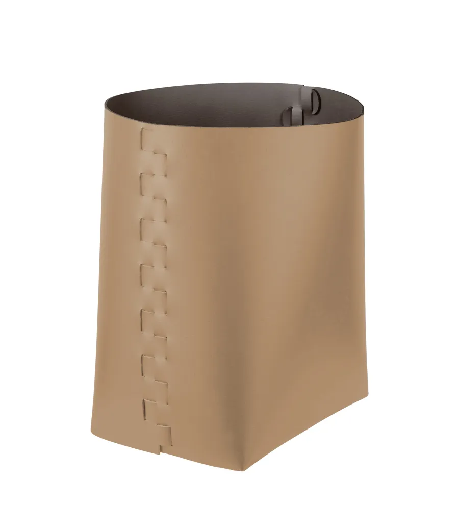 obrazek 1 Wysoki kosz Helena 35x30xH45 cm ze skóry z recyklingu w kolorze cappuccino
