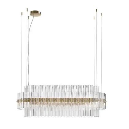 Zdjęcie Owalny żyrandol z podwójnym szkłem Triedro – Il Paralume Marina