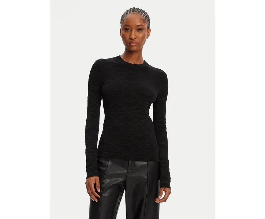 obrazek 1 HUGO Sweter Satero 50542604 Czarny Slim Fit