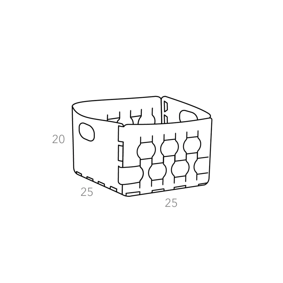obrazek 2 Skórzany kosz Dubai 25x25xH20 cm z plecionymi elementami w kolorze pudrowego różu