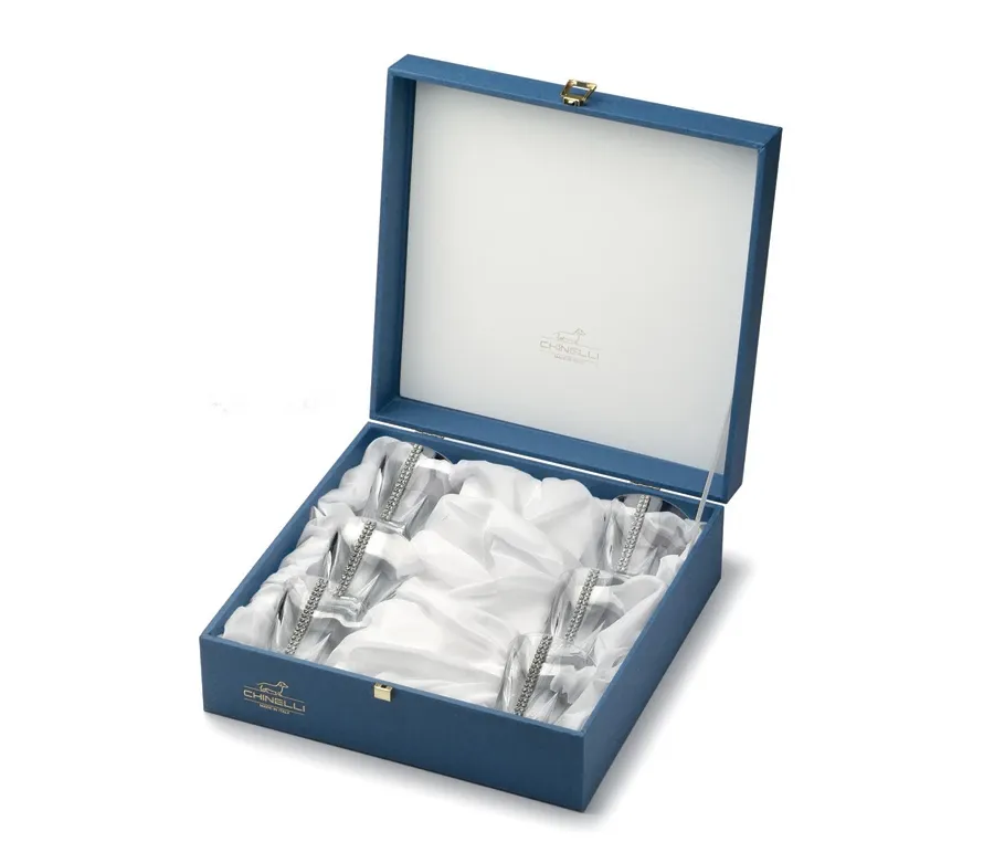 obrazek 2 Komplet 6 szklanek do whisky zdobionych kryształkami