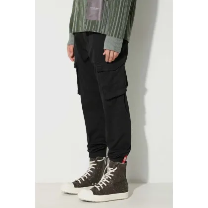 Zdjęcie Alpha Industries spodnie męskie kolor czarny w fasonie cargo