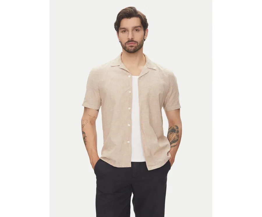 obrazek 1 Lindbergh Koszula 30-203319 Beżowy Relaxed Fit