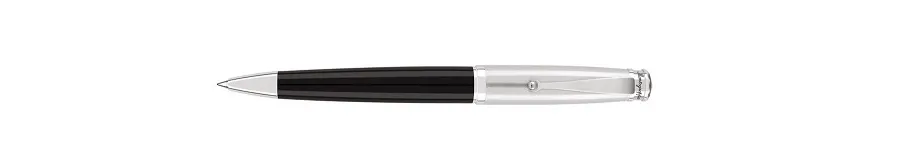 obrazek 2 Memoria Długopis Satynowe Srebro/Black Resin Montegrappa