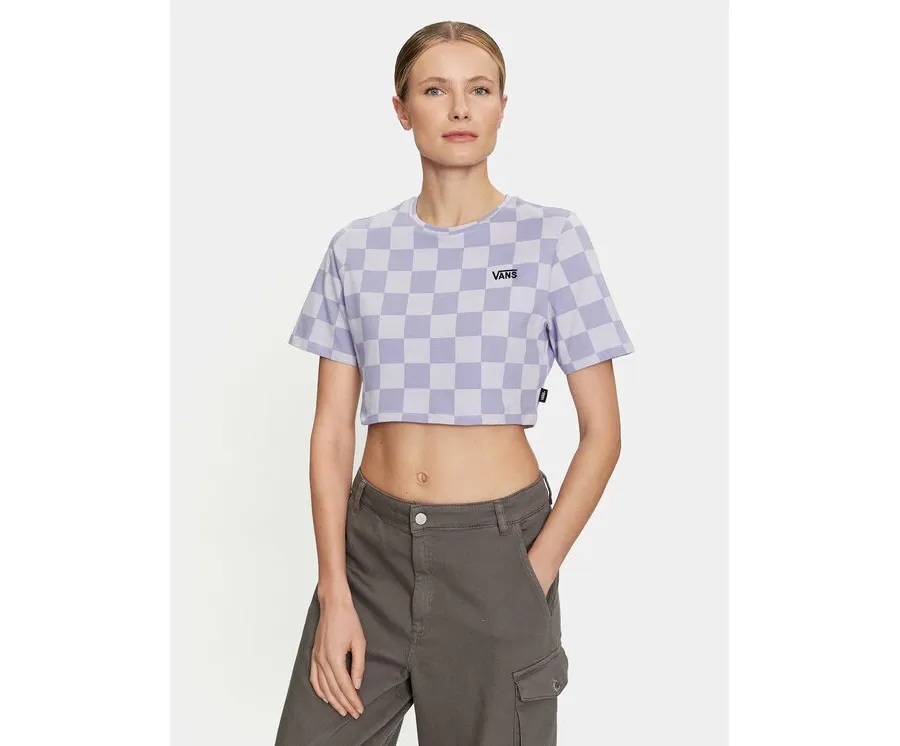 obrazek 1 Vans T-Shirt Checker Crew Crop Ii VN000GB5 Granatowy Regular Fit