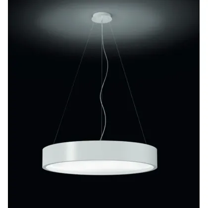 Zdjęcie Biało matowa lampa wisząca do stylowych wnętrz - ⌀ 85 cm