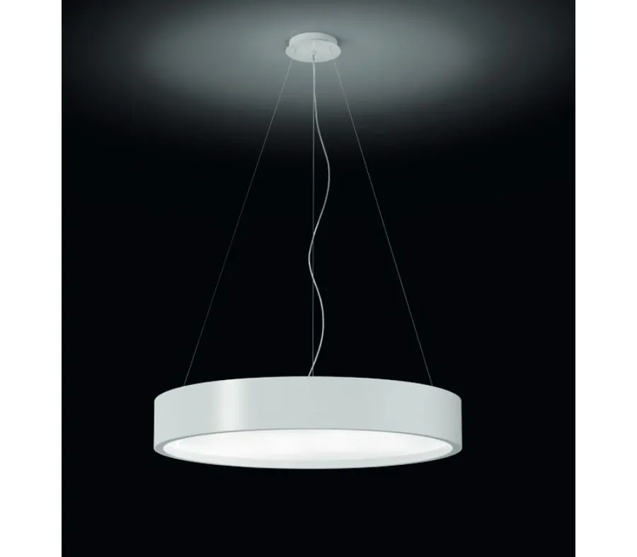 obrazek 1 Biało matowa lampa wisząca do stylowych wnętrz - ⌀ 85 cm